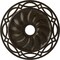Ekena Millwork Loera Medallion (Canopies up to 6 1/4"), 26 5/8"OD x 4 1/2"ID x 1 3/8"P, Stone Hearth Crackle CM26LOSHC - alternate 1